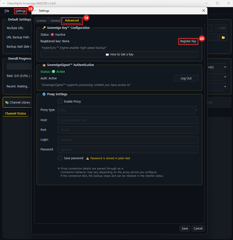 Abrir el menú Configuración
